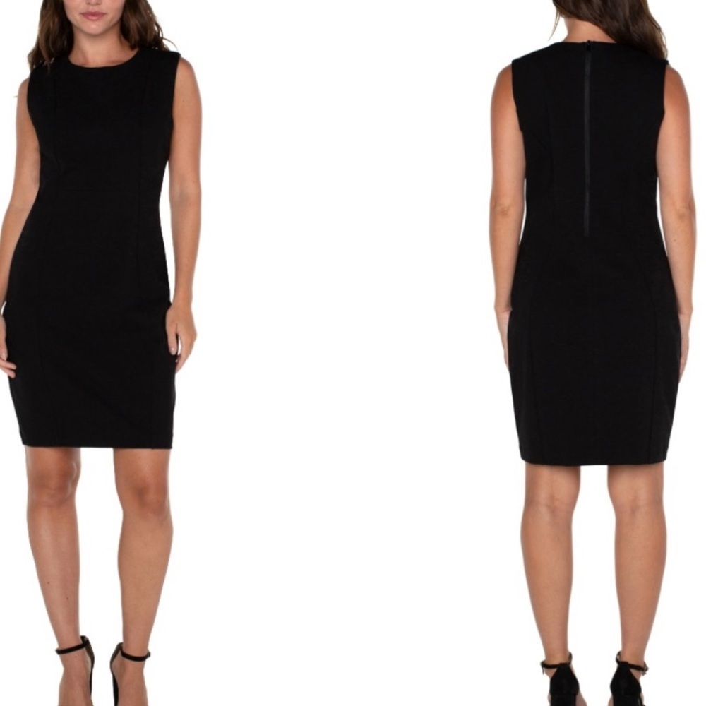 Liverpool Sleeveless Sheath Dress | Women’s Black Dress | NWT